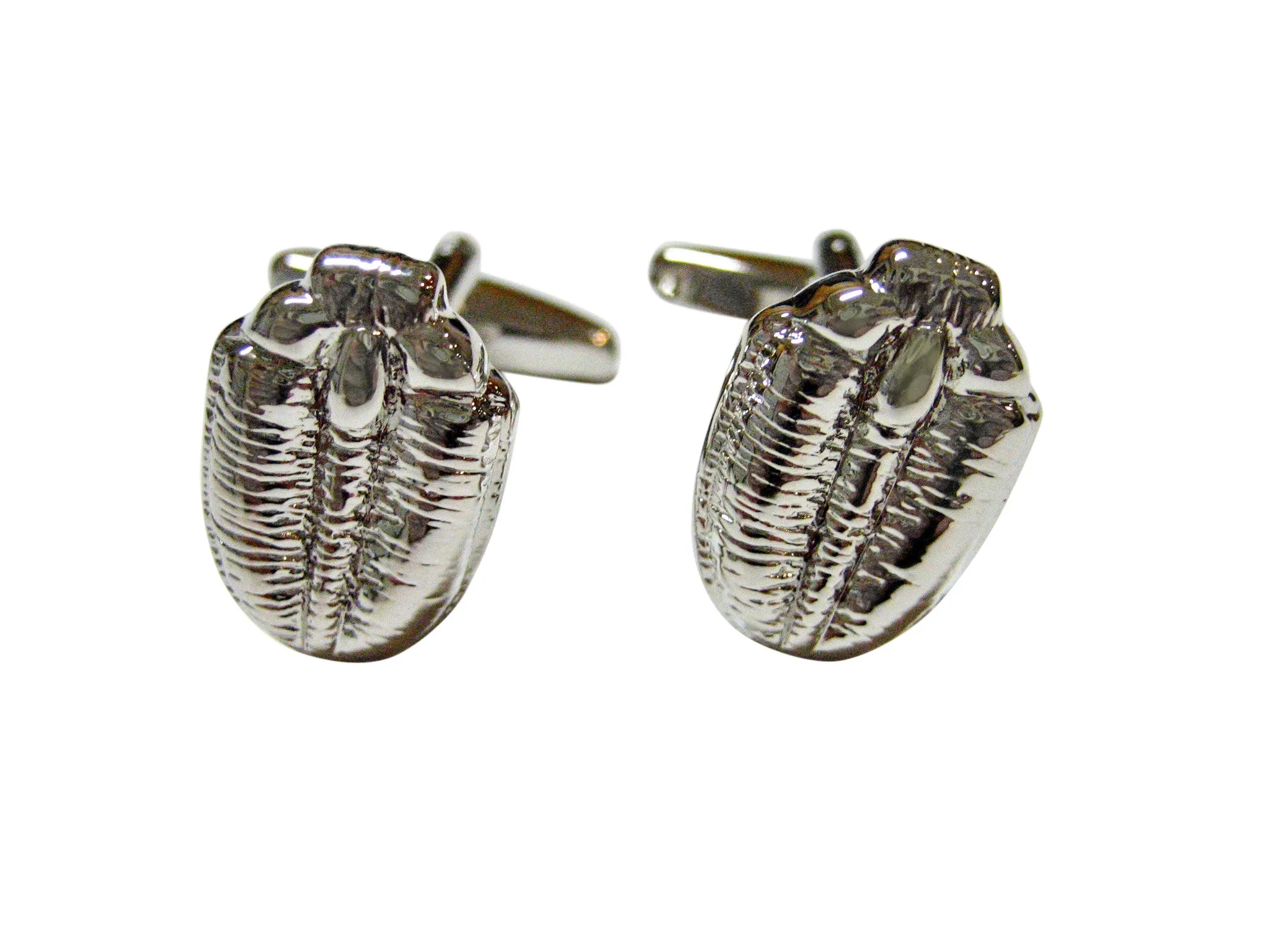 Silver Toned Trilobite Fossil Design Cufflinks