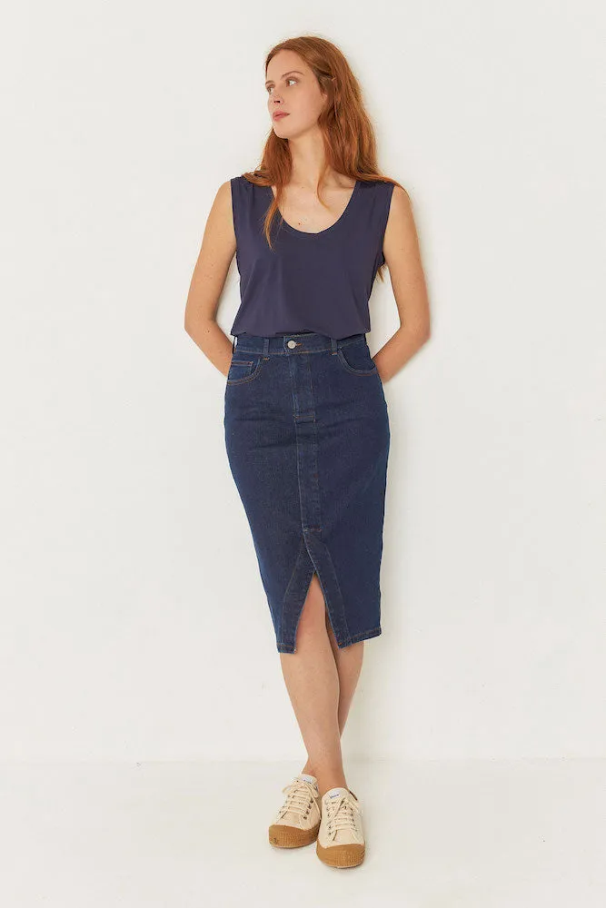 SKFK Aintzane skirt DK dark denim women