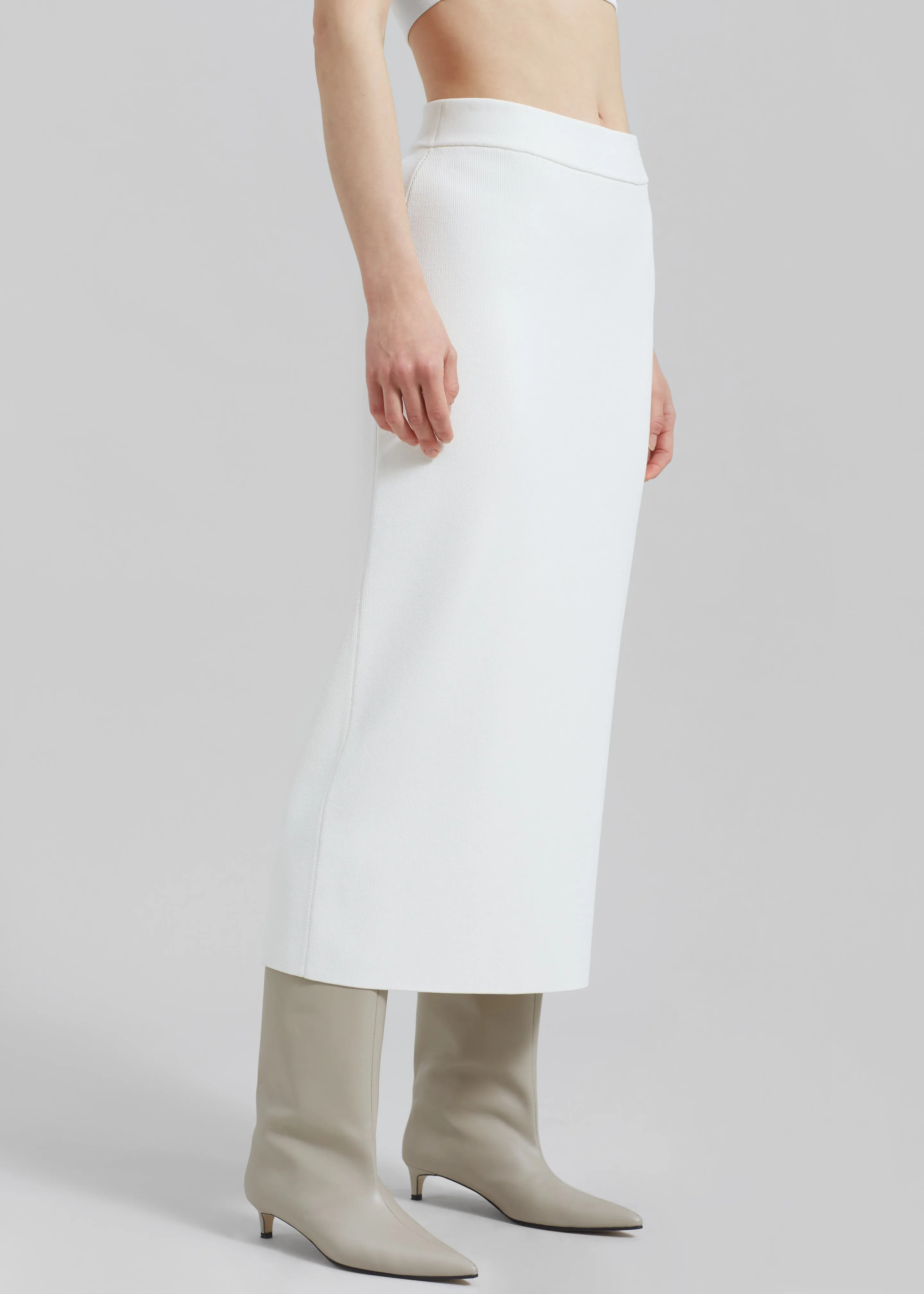 Solange Knit Pencil Skirt - Mastic