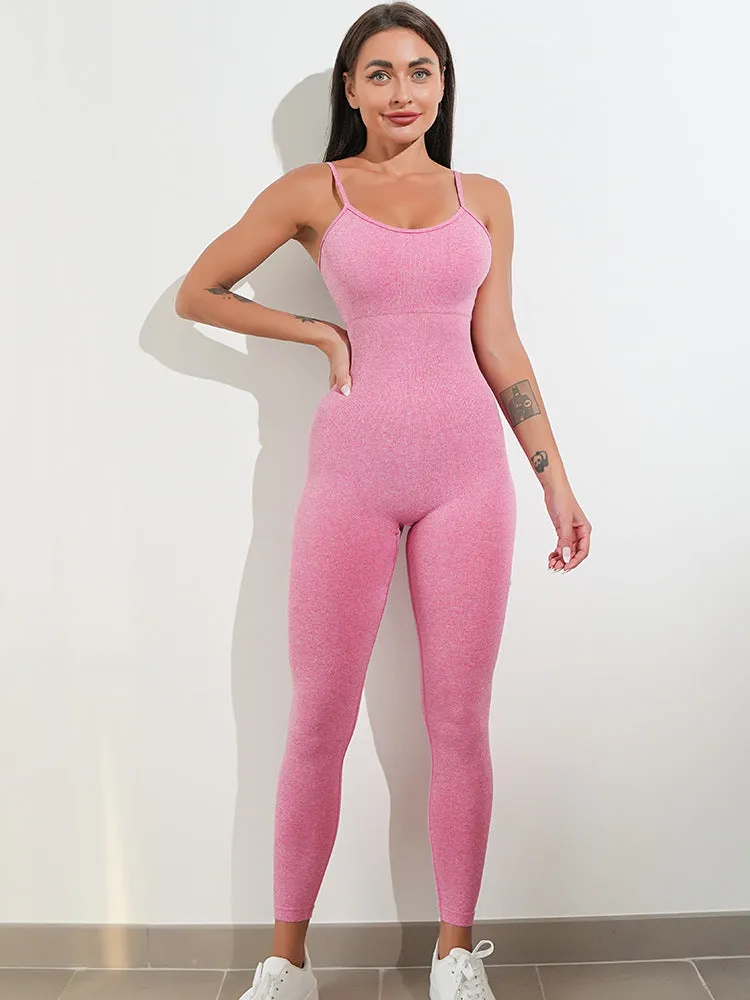 Spaghetti Strap One-Piece Unitard Jumpsuit