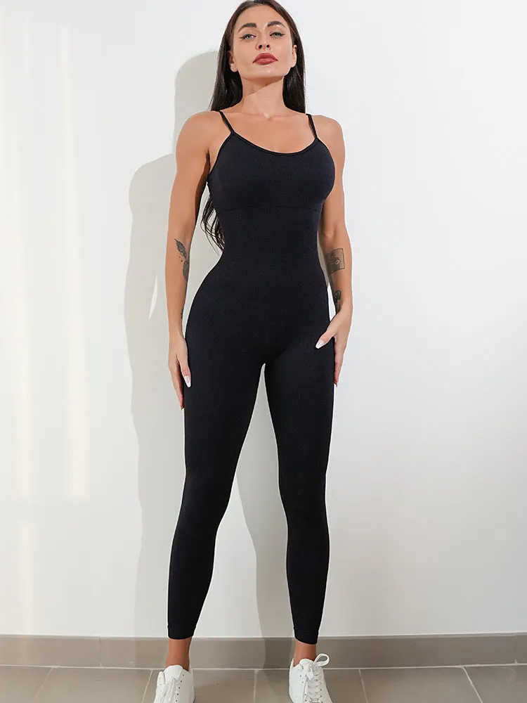 Spaghetti Strap One-Piece Unitard Jumpsuit