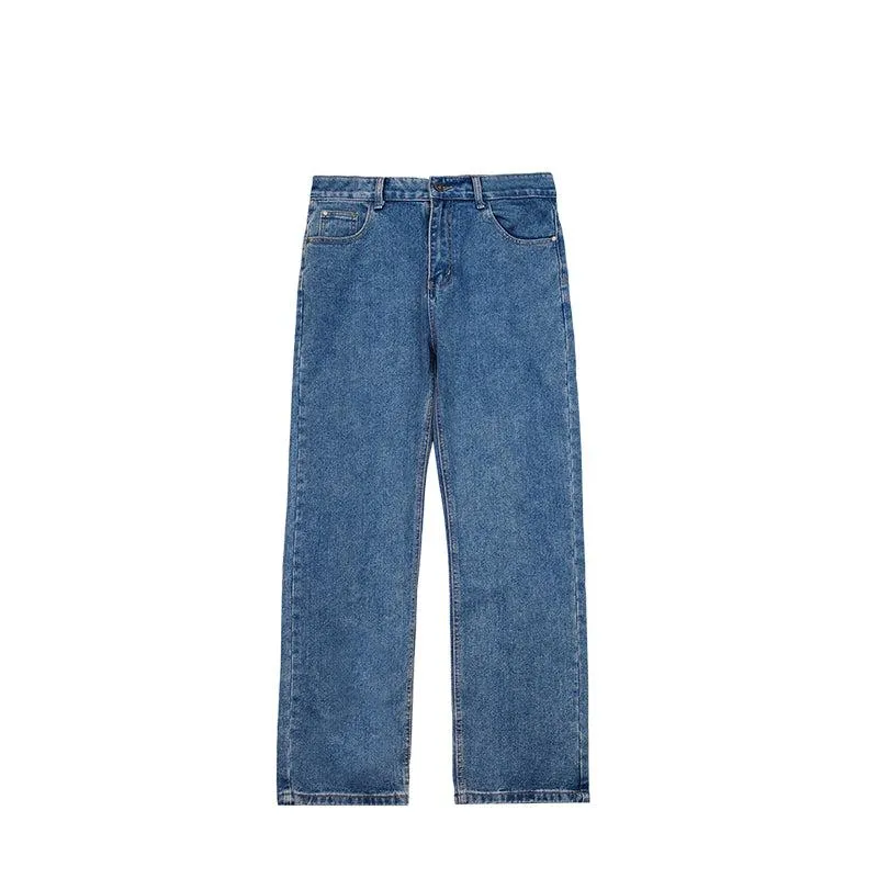 Straight-leg Blue Jeans