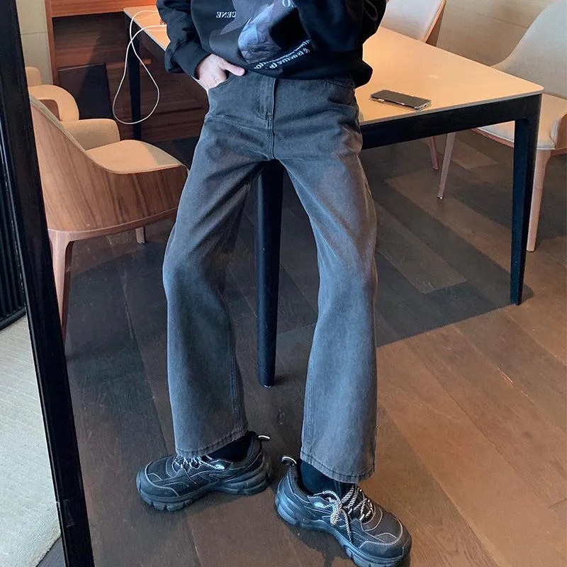Straight-leg Blue Jeans