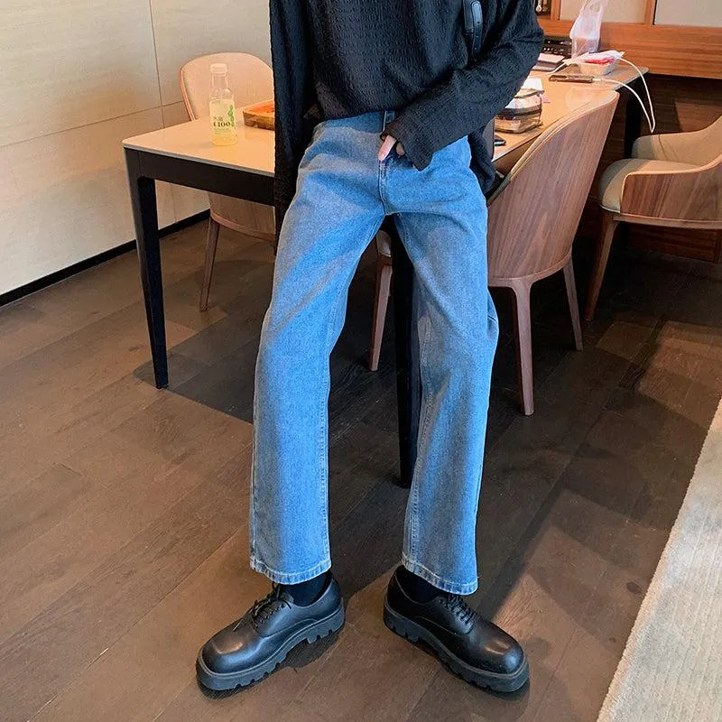 Straight-leg Blue Jeans