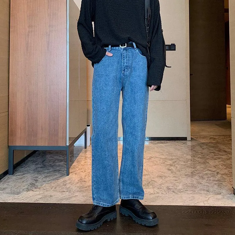 Straight-leg Blue Jeans