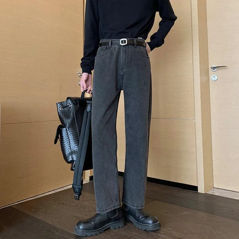 Straight-leg Blue Jeans
