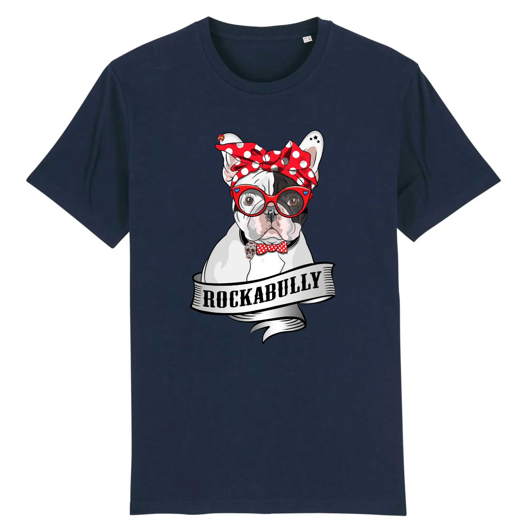 T-Shirt- BIO- FRENCH BULLY ROCKERBULLY- Herren