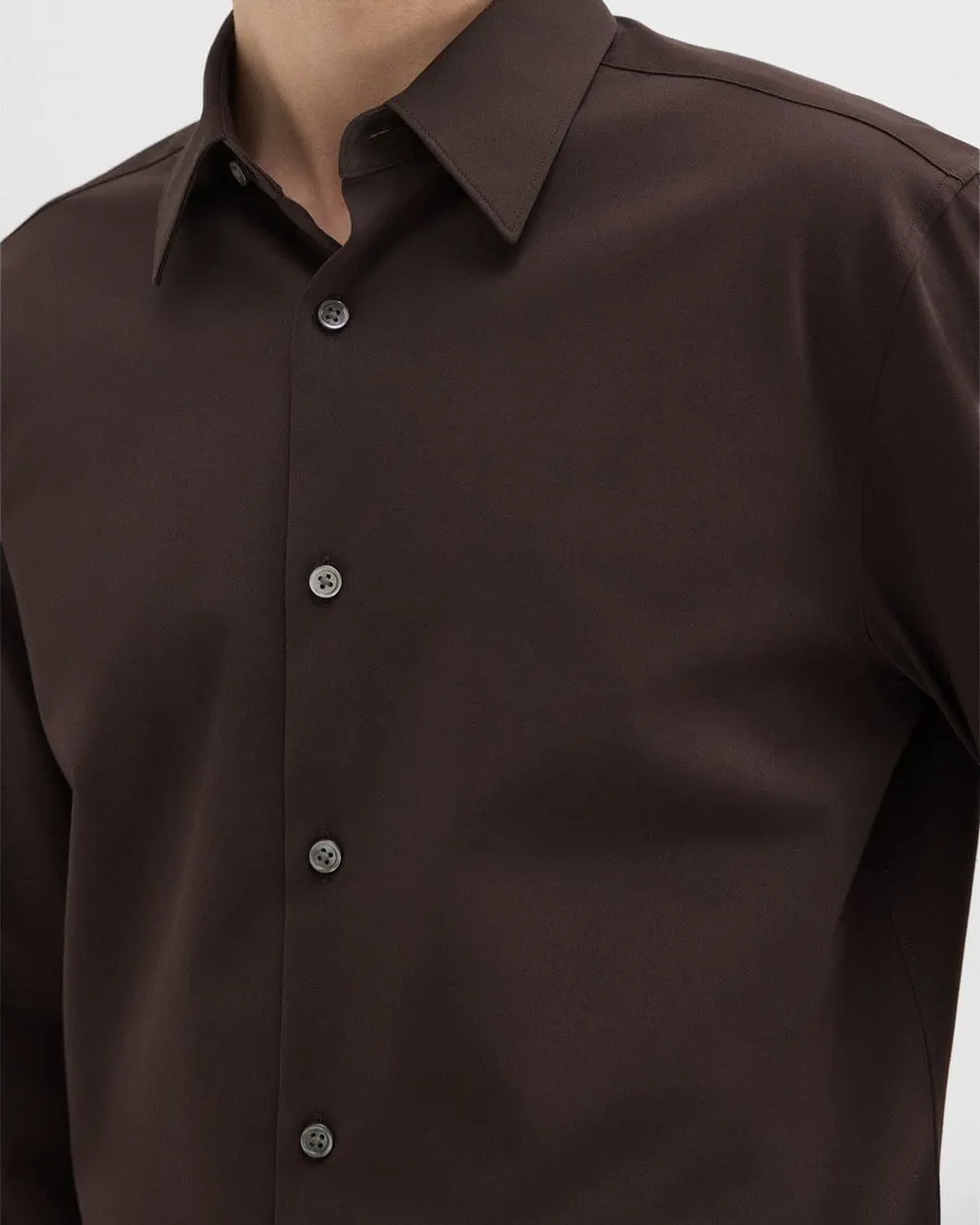 Theory Sylvian Structure Knit Shirt - Hickory