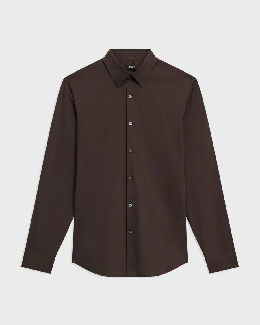 Theory Sylvian Structure Knit Shirt - Hickory