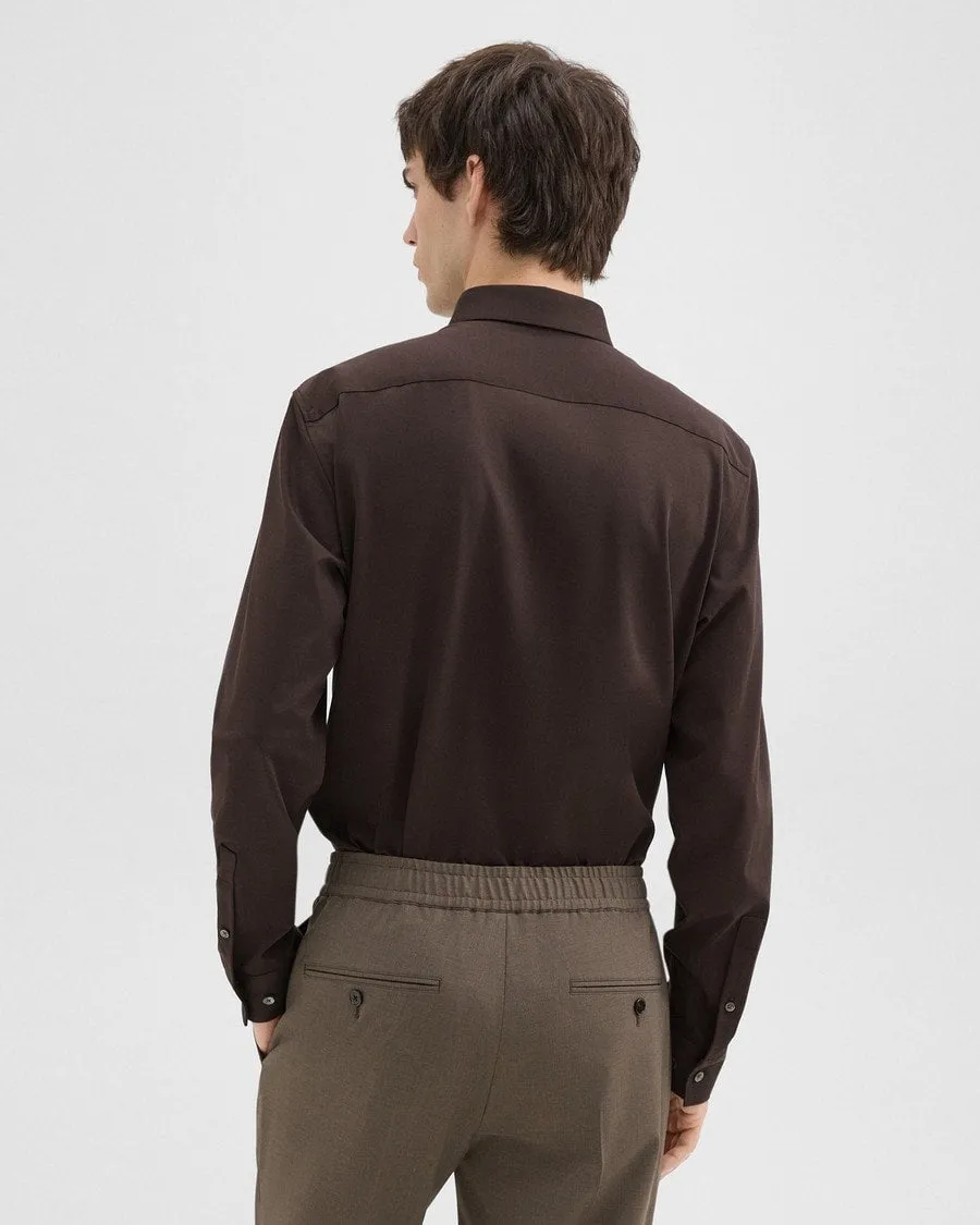 Theory Sylvian Structure Knit Shirt - Hickory