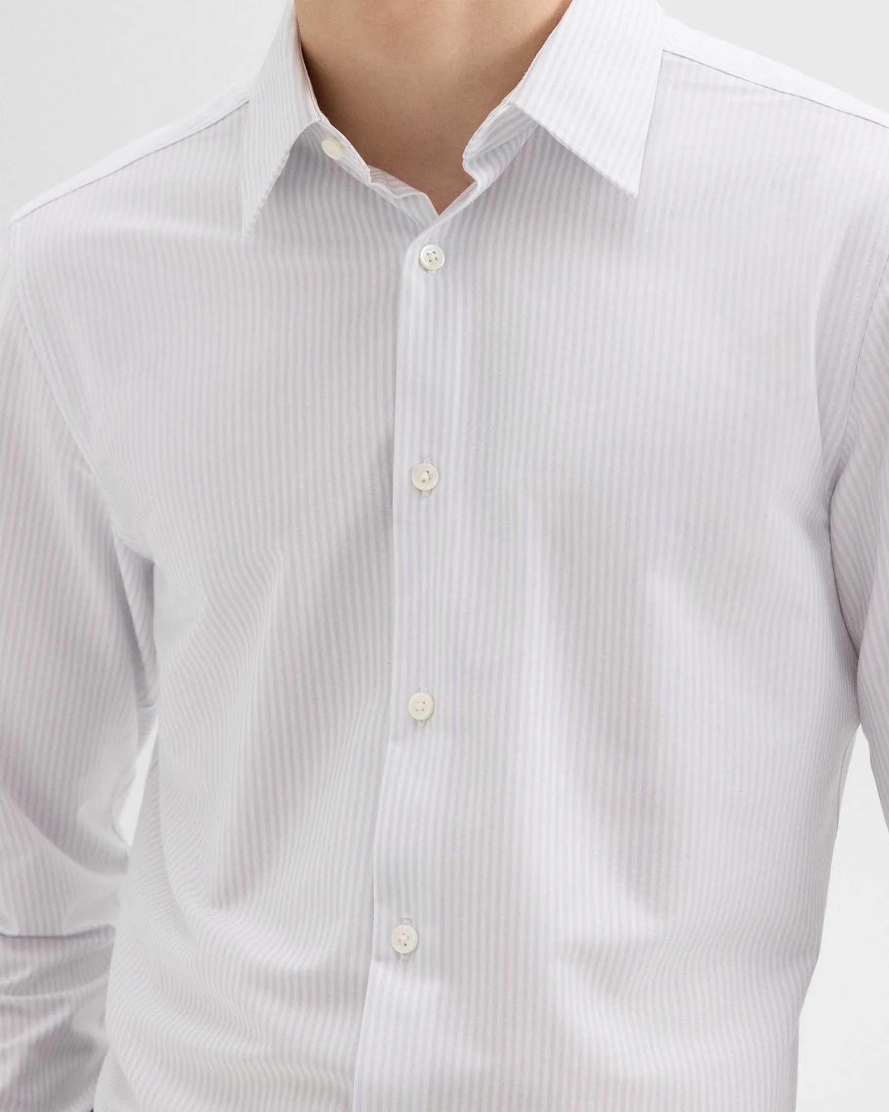 Theory Sylvian Structure Knit Shirt - White/Olympic