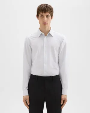 Theory Sylvian Structure Knit Shirt - White/Olympic