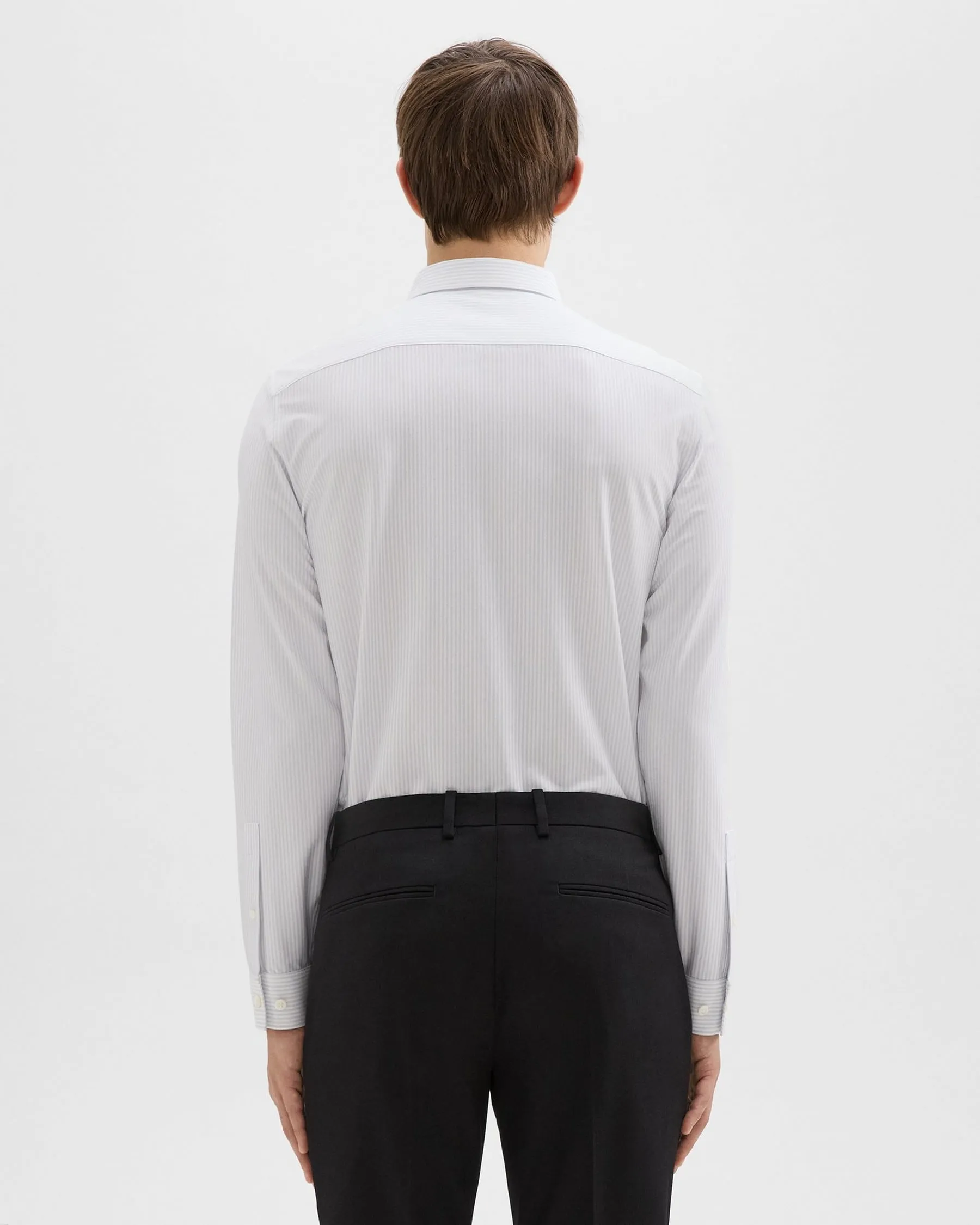 Theory Sylvian Structure Knit Shirt - White/Olympic