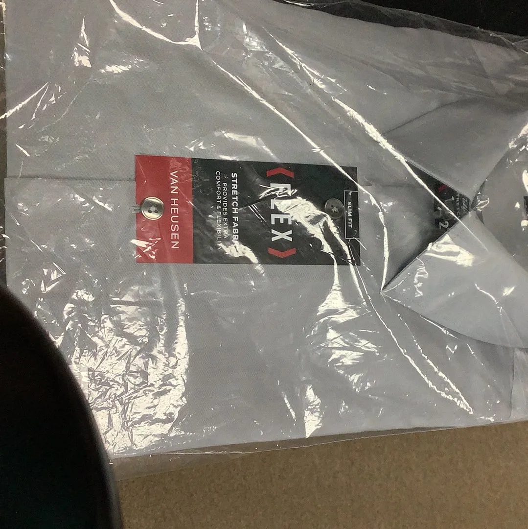 Van Heusen Dress Shirt Grey Slim Fit