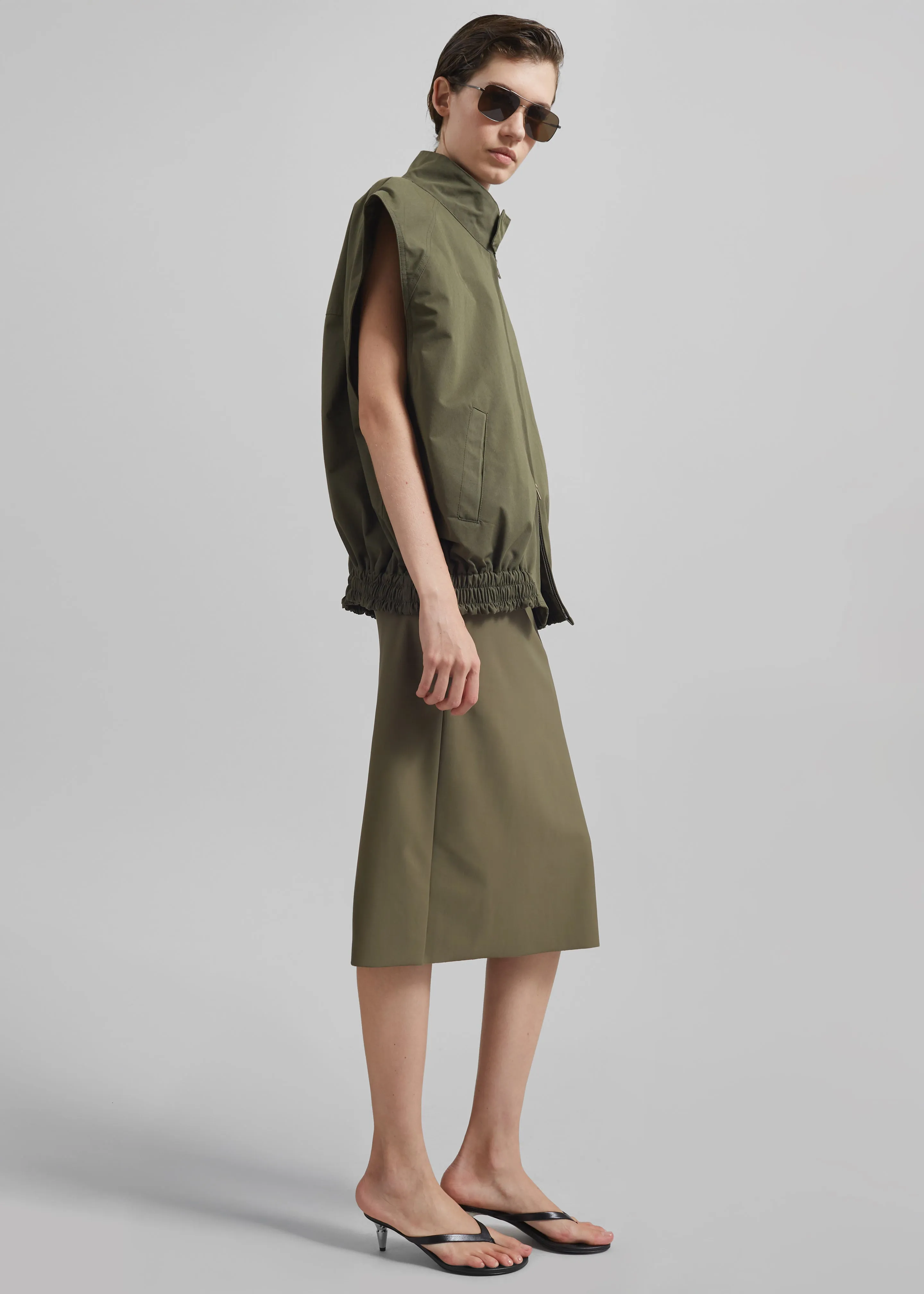 Viera Midi Skirt - Khaki