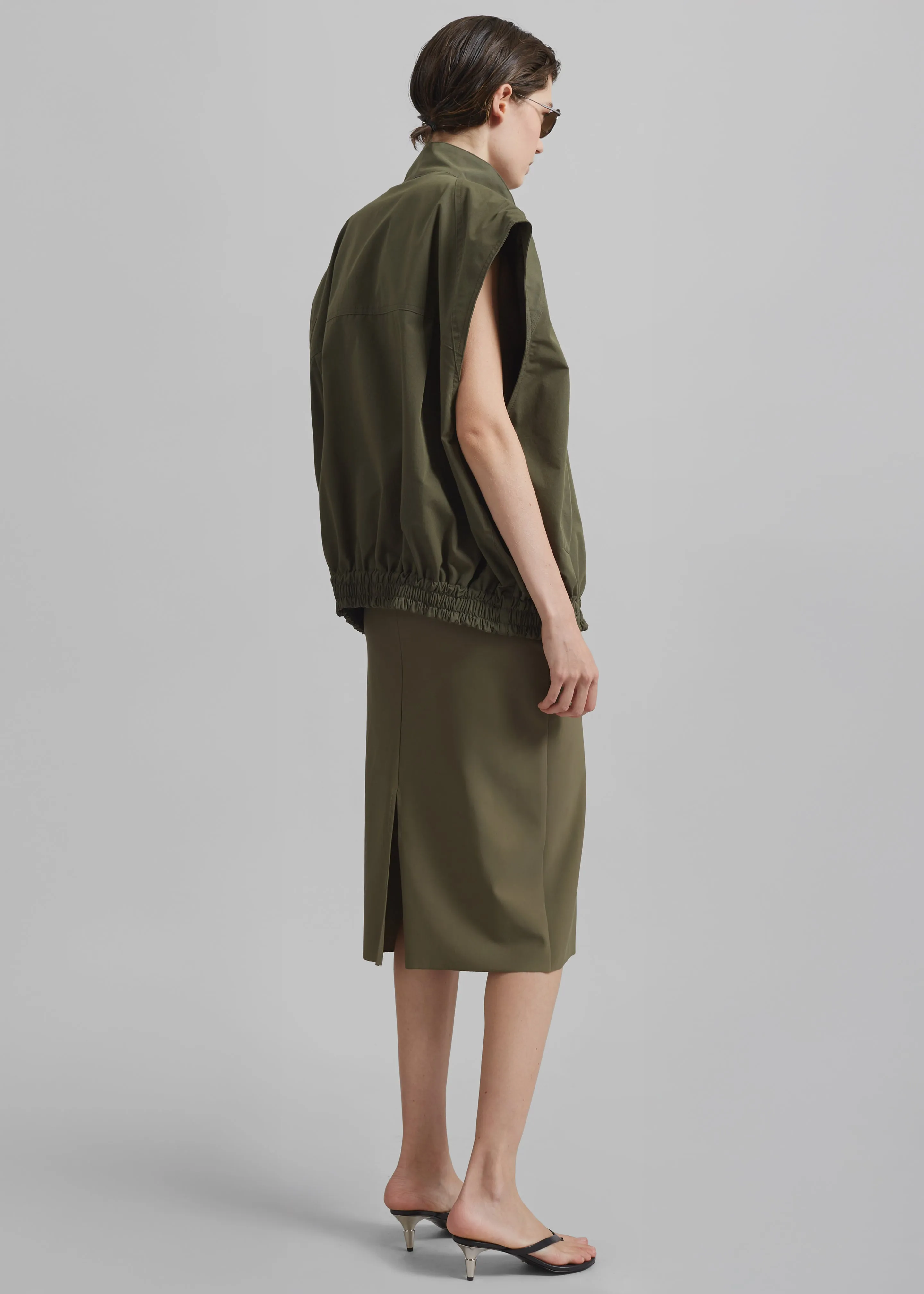 Viera Midi Skirt - Khaki