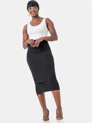 Vivo Basic Escape Midi Pencil Skirt - Black