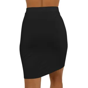 Womens Mini Skirt - Stretchy - Black Pencil Skirt