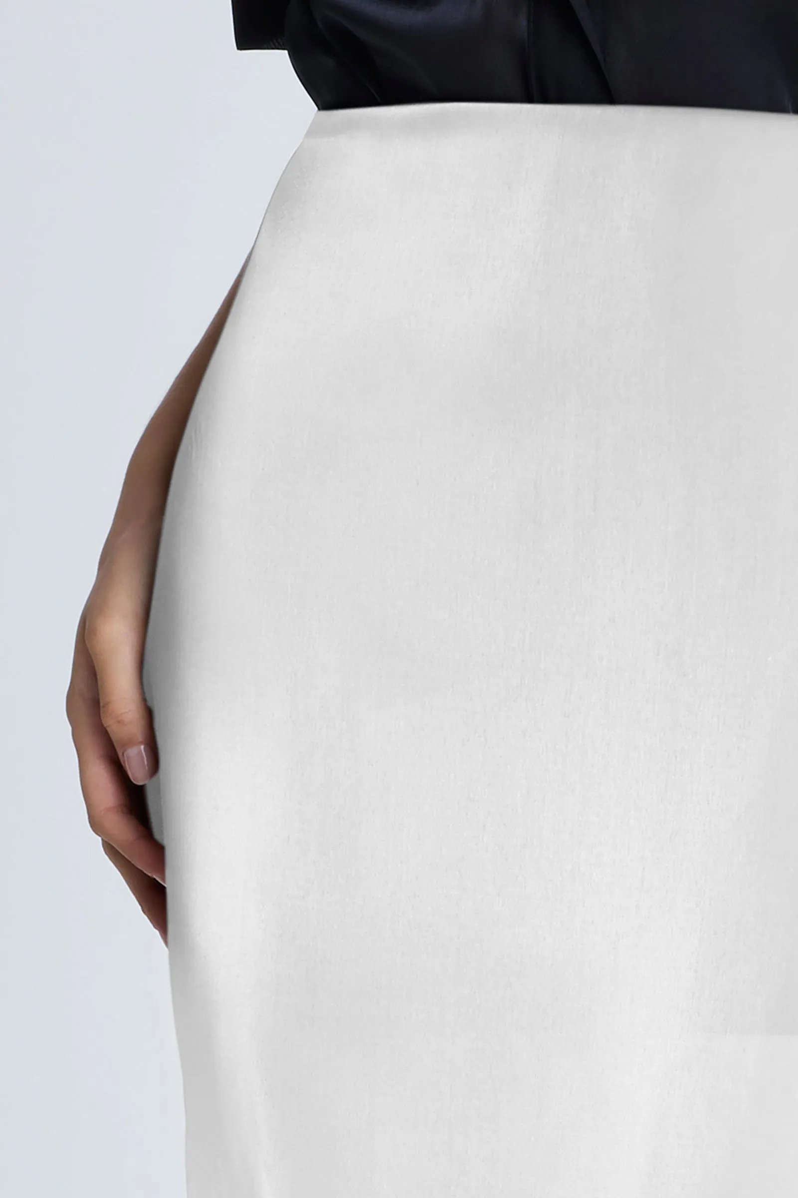 Zip Sheer Pencil Skirt