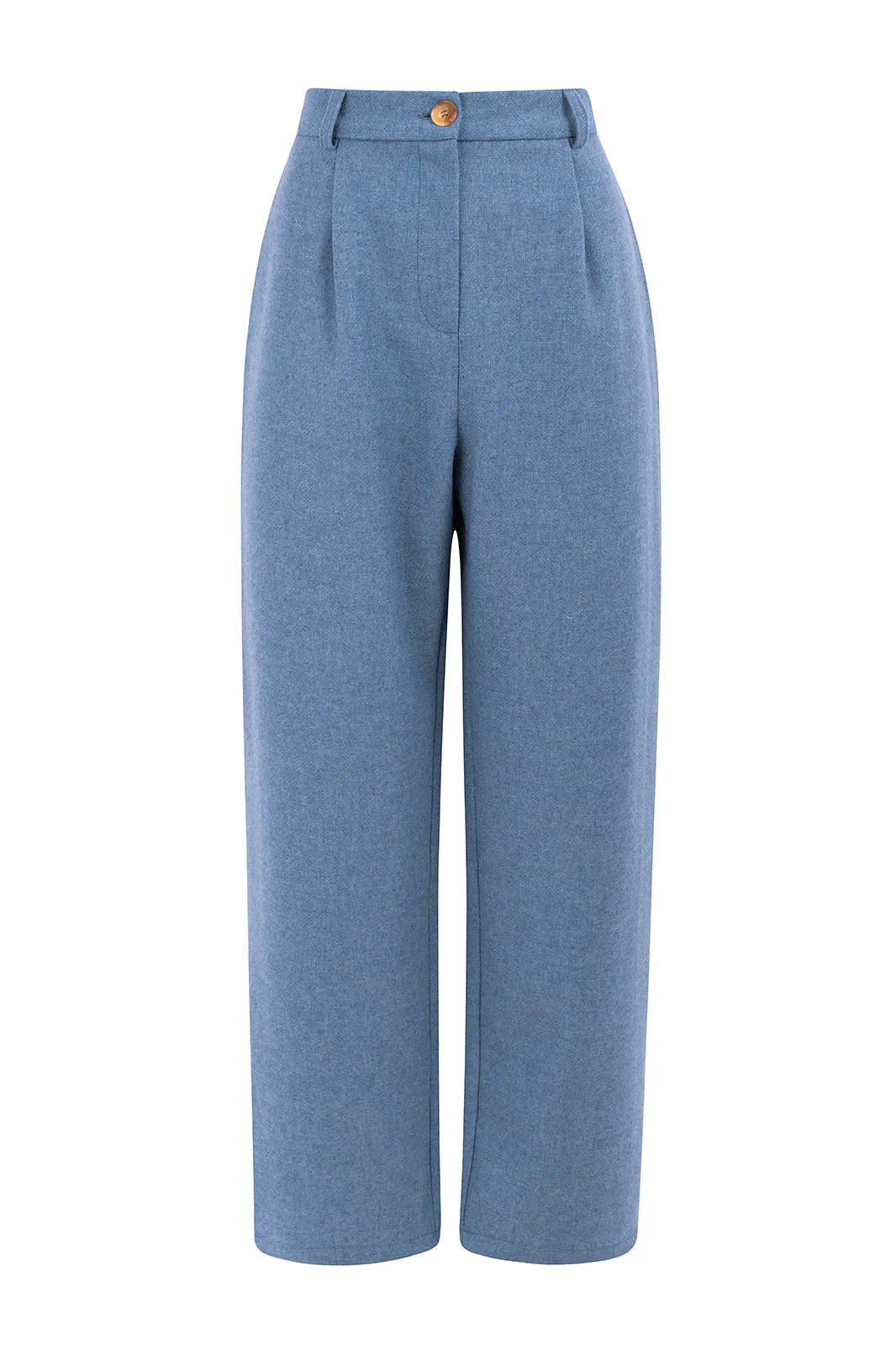 Zoe Blue Wool Trousers